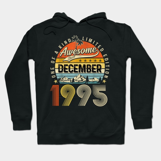 Awesome Since December 1995 Vintage 28th Birthday Hoodie by nakaahikithuy